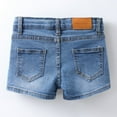thumbnail image 3 of BULLPIANO Girls' Slim Fit Denim Shorts with Zipper & Button Closure, Multi-Pocket Jean Shorts Design for Summer, 3 of 5