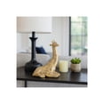 thumbnail image 3 of Elegant Resin Sitting Giraffe Sculpture for Home Décor - Figurine for Bathroom, Office, and Living Room Accent - Ornament for Entryway, Shelf and Coffee Table Display - 10", Gold & Metallic, 3 of 12