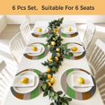 thumbnail image 5 of Gray Brown Green Round 13 Inch Placemats Set of 8, Retro Farmhouse Gradient Wood HeatResistant Non Slip Place Mats for Dining Table, Wipeable Braided Kitchen Table Mats for Housewarming, 5 of 9