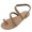 Gold, variant on NOKIO Women's Casual Dresssy Low Wedge Summer Shoes Cute Strappy Rhinestone Open Toe Flat Sandals Women's Sandals Flat Heel Fashion Beaded Sandals Summer Flip Flops Women's Shoes