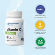 Puregen Labs Vitamin C 250mg, 200 Tablets - 2PK