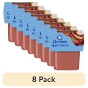 (8 pack) Gerber 2nd Foods Natural for Baby Baby Food, Apple Cherry, 4 oz Tubs (2 Pack)