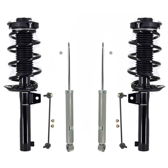 Frt Complete Coil Spring Struts for 11-14 Volkswagen Jetta 4 Door Sedan 2.5 6pc
