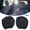 thumbnail image 3 of 4PCS Black Premium Cloth Headrest Cover for Car, Truck, Suv, Auto Fit, 3 of 8
