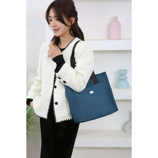 JennyShop Nuevo Bolso De Moda Tote Oxford Cloth Canvas Large Bag Simple Portable Bolsa De Mujeres Larga Capacidad Bolsa De Mujeres