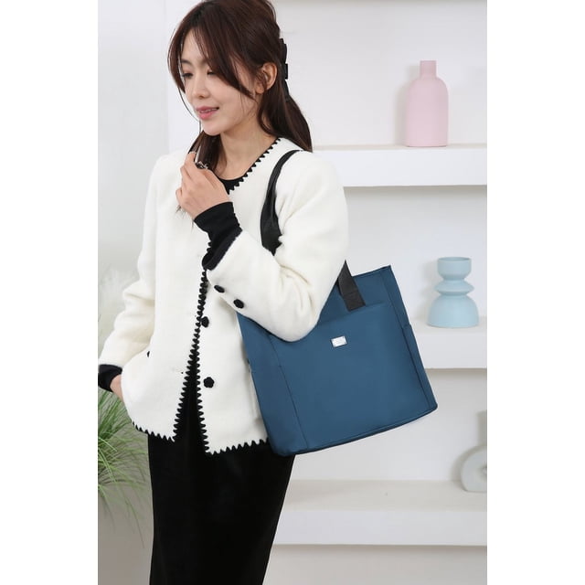 JennyShop Nuevo Bolso De Moda Tote Oxford Cloth Canvas Large Bag Simple Portable Bolsa De Mujeres Larga Capacidad Bolsa De Mujeres