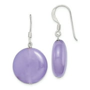 ICE CARATS 925 Sterling Silver Lavender Jade Drop Dangle Chandelier Earrings Fine Jewelry Ideal Gifts For Women Gift Set From Heart