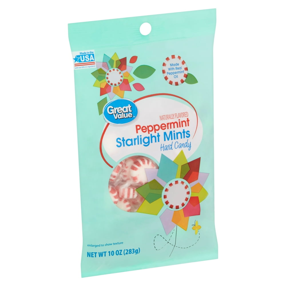 Great Value Peppermint Starlight Mints Hard Candy, 10 oz
