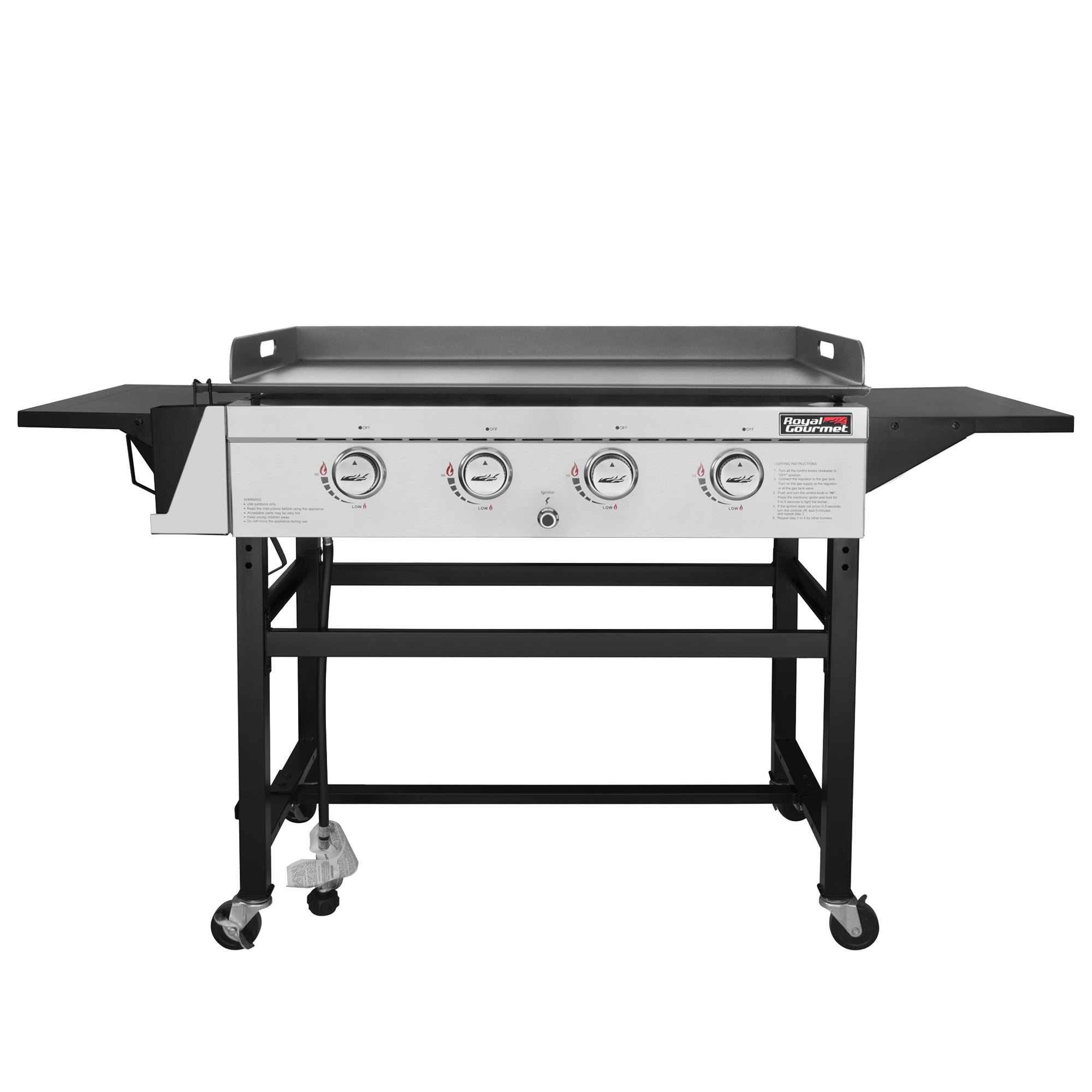52000 Btu Propane Gas Grill Griddle, Outdoor Gourmet 6 Burner Stainless Steel Propane Griddle Reviews