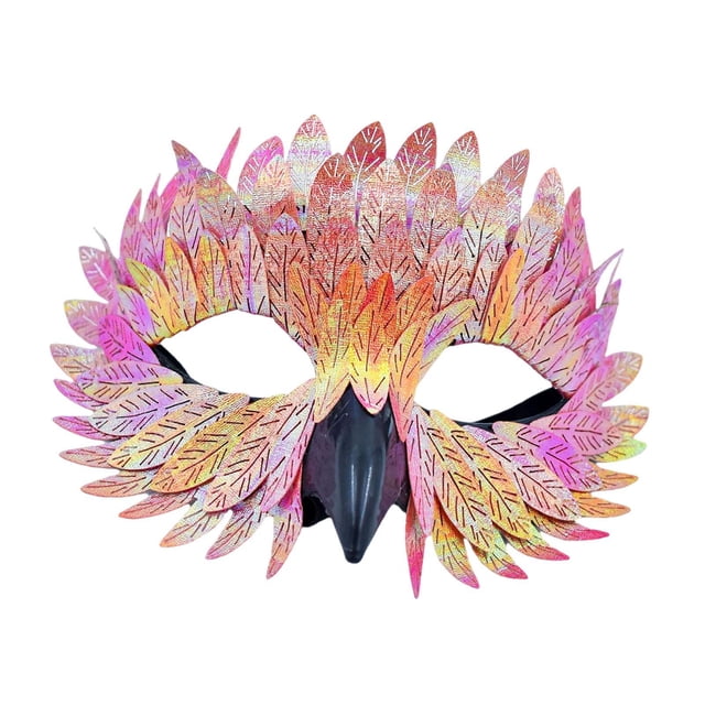 Halloween Multifunción Media Face Cover for Party Supplies Cosplay Rosa y amarillo