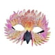 thumbnail image 1 of Máscara de Halloween, accesorios decorativos, máscara de plumas para ojos para festivales, juegos de rol. Rosa y amarillo, 1 of 9