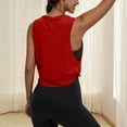 thumbnail image 3 of FAIWAD Workout Tops for Women Crewneck Sleeveless Summer Athletic Yoga Crop Tank Tops Loose Gym Oversize Tees, 3 of 9