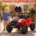 thumbnail image 2 of Ktaxon 12V Kids Electric Ride On Car w/ Parent Remote Control, Bluetooth, Lights, 3 Speeds, Powered Wheel Ride On Toy for Boys & Girls Ages 2-6, Red, 2 of 9