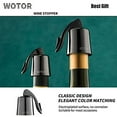 thumbnail image 3 of WOTOR Wine Stoppers, Reusable Leak-Proof Stainless Steel Wine Bottle Stopper (Black,2 Pack), 3 of 8