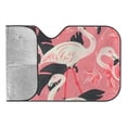 thumbnail image 4 of Awypu Flamingos Birds Kitsch Car Sun Shade Front Window Sun Shade for Vehicle SUV Truck Protector 51.18*27.59 in, 4 of 7