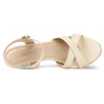 thumbnail image 4 of Women's Cross Kitten Heel Ankle Strap Sandals, 4 of 7