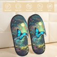 thumbnail image 2 of Fotbe Enchanted Forest Butterfly A Pantuflas Peludas para Mujer con Estampado, Zapatillas de Peluche, Zapatos de Invierno para Casa, Uso Interior y Exterior-Large, 2 of 8