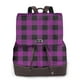 thumbnail image 1 of Disketp Purple Black Plaid Mochila de Cuero para Mujer, Bolso de Espalda Antirrobo con Estilo para Viaje, Trabajo y Uso Diario, 1 of 4