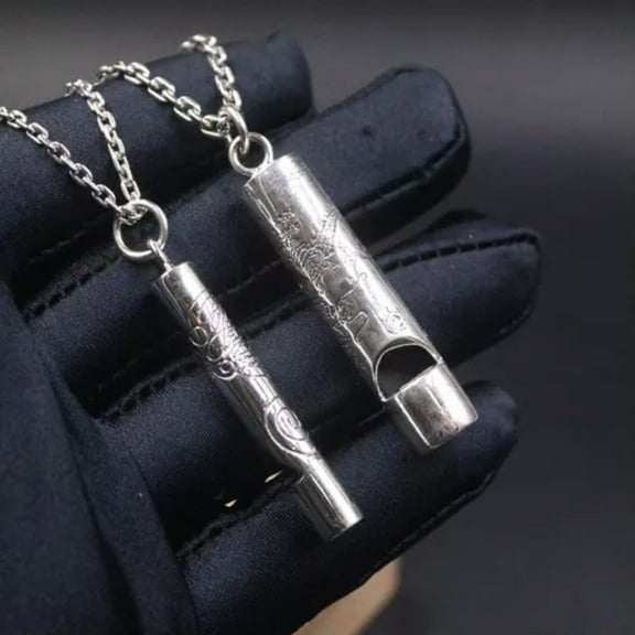 K-KED 1pcs Real 925 Sterling Silver Phoenix Whistle Women Men Pendant Can Made Sound -Small 50*6mm