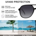 thumbnail image 3 of Gafas de sol YDAOWKN Retro Square Aviator UV400 para mujer/hombre, 3 of 7