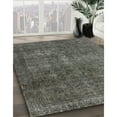 thumbnail image 2 of Ahgly Company Indoor Square Mid-Century Modern Charcoal Gray Oriental Area Rugs, 6' Square, 2 of 6