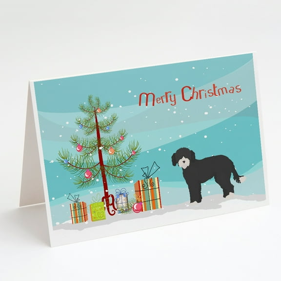 Whoodle #2 Christmas Tree Greeting Cards and Envelopes Pack of 8