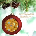 Bybiment 1PCS Red Christmas Balls Ornament, Pattern Halloween Orange