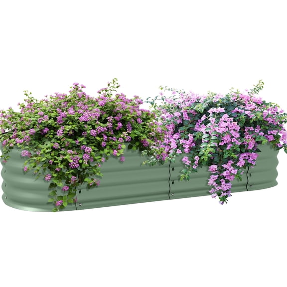 Outdoor Galvanized Planter Box | DIY Stock Tank for Gardening Anywhere | Protective Rubber Seal on Edges | Eliminates Hand Injury Risks