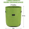 thumbnail image 2 of CJC 5 Pack Potato Grow Bags, 7 Gallon Vegetable Planter Containers, Fabric Planting Pots, Breathable Nonwoven Tomato Growing Gags, (Green), 2 of 15