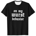 thumbnail image 3 of Mens Tshirts Summer Funny Festival Letter Printed Short Sleeve Graphic Tees Lightweight Breathable Soft Comfortable Casual Mens Shirts Black L, 3 of 6