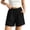 *Black, variant on Women's High Waist Elastic Waist Shorts, Casual Summer Pants with Pockets Gray,Women's Plus XXXXL