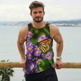 thumbnail image 6 of Salouo butterflies and Gardens for Men's Tank Tops,Sleeveless Muscle Shirts for Men Quick Dry Workout Tank Top Gym Muscle Tee Fitness Bodybuilding Sleeveless T Shirt-3X-Large, 6 of 7