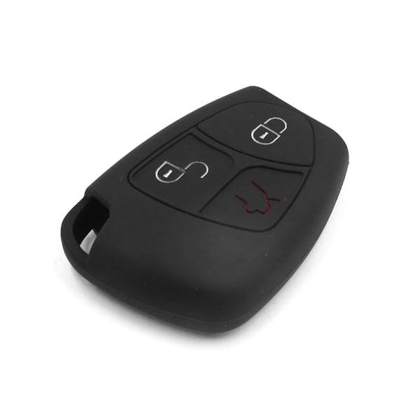Unique Bargains Black Silicone Car Remote Key Fob Cover Case for  for benz for AMG C B E Class