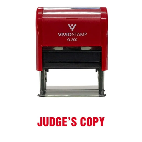 Vivid Stamp Judge'S Copy Office Stamp (Red Ink) - Medium