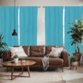 thumbnail image 2 of Ambesonne Geometric Window Curtains, Striped Cruise Colors, Each 28" W x 84" L, Pale Blue Teal, 2 of 5