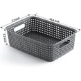 thumbnail image 3 of [ 12 Pack ] Plastic Storage Baskets - Small Pantry Organization and Storage Bins - Household Organizers for Laundry Room, Bathrooms, Bedrooms, Kitchens, Cabinets, Countertops, Under Sink or On Shelve, 3 of 7