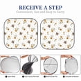 thumbnail image 6 of Wukai Bees And Flowers Print Windshield Sun Shade, Car Front Window Shades Sunshade Cover Sun Visor Shield Block Automotive Interior Protector Blocks UV Rays-Medium, 6 of 6