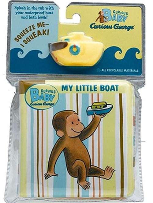 Pre-Owned Curious Baby Curious George Curious Baby: My Little Bath Book & Toy Boat, (Paperback)