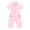 Pink, variant on Toddler Kids Wild One Birthday Outfit One Piece Zookeeper Jumpsuit Button Down Coveralls Army Green 9-12M