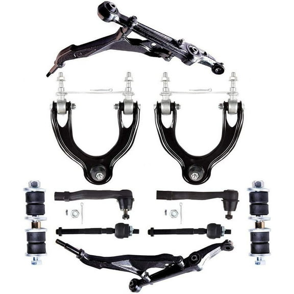 CCIYU Lower Upper Control Arms Tie Rod Ends Front Sway Bar End Links fit for 1994-2001 for Acura Integra 1992-1995 for Honda Civic 1993-1997 for Honda Civic del Sol 10pcs Suspension Kit