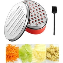 RUseeN Cheese Grater Lemon with Food Storage Container & Lid Grinder Grater for kitchen, Perfect For Hard Parmesan, Ginger, Vegetables, Butter (Red)