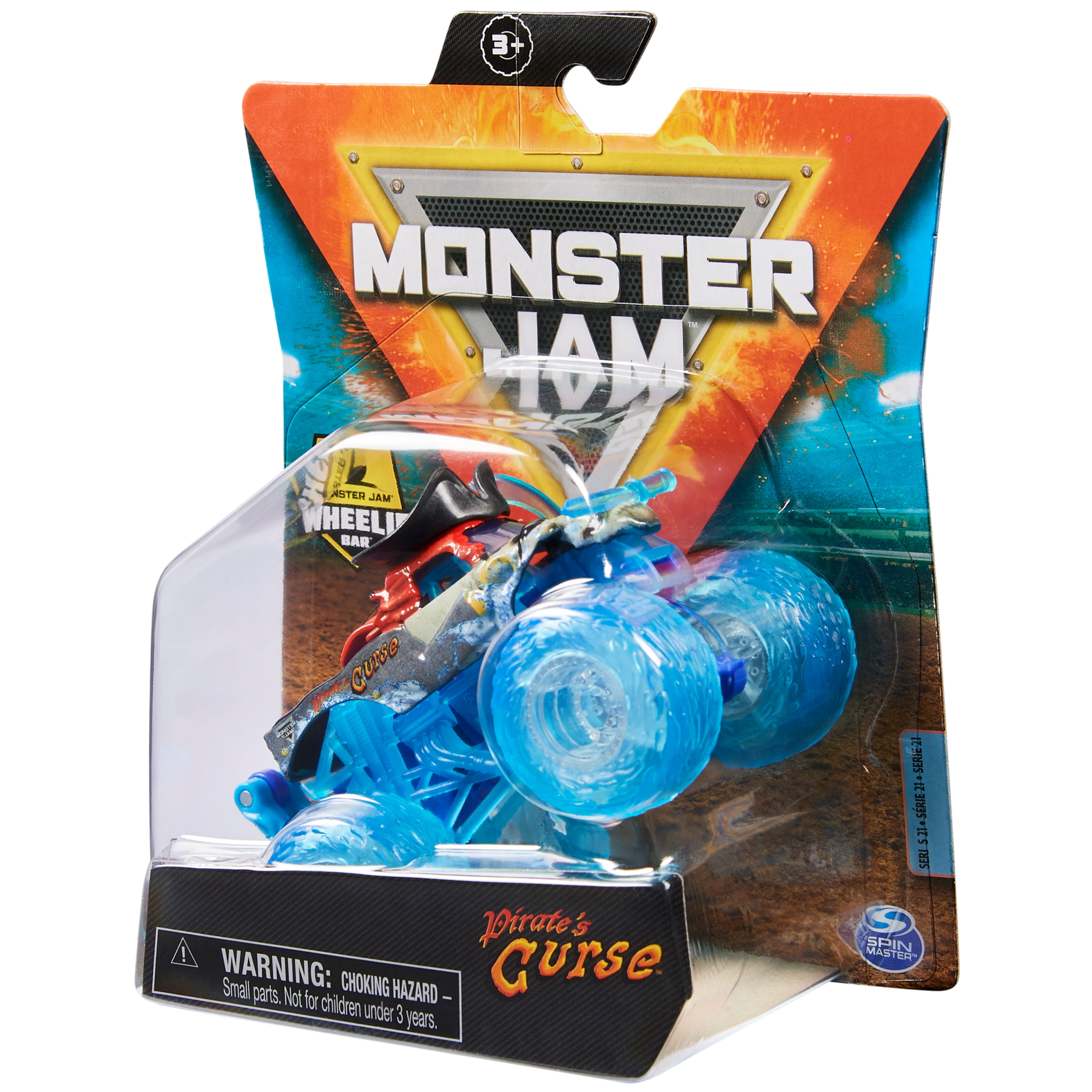 Monster Jam, Official Pirate's Curse Monster Truck, Die-Cast Vehicle, Elementals Trucks Series, 1:64 Scale