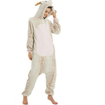 

CoCopeanut Adults All in One Winter Warm Soft African Cricket Pyjamas Cartoon Onesies One Piece Pijamas Sleepwear Women Men Animal Pajamas