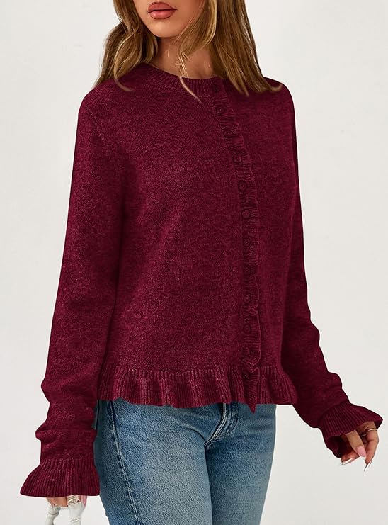 PRETTYGARDEN Women's Cropped Cardigan Sweater, Long Sleeve photo 3