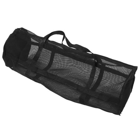 BESTYASH 1Pcs Black Mesh Bag Duffle for Storage Athletic Gear Waterproof Dual Straps for Fan Gear