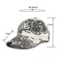 thumbnail image 2 of Unisex Ripped Baseball Cap Washed Distressed Sun Shade Cap Soft Top Retro Style Adjustable Breathable Baseball Caps for Men Grey One Size, 2 of 3