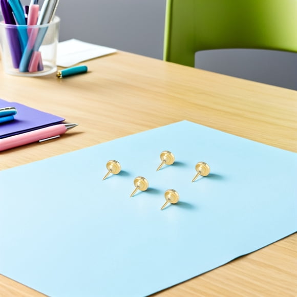 FUTUREORYY 20Ud Chinchetas Metálicas Doradas Para Exhibir Notas Y Fotos Con Plano Y Resistente