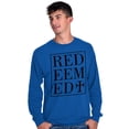 thumbnail image 5 of Redeemed Cross Christian Faith Long Sleeve TShirt Men Women Brisco Brands L, 5 of 6