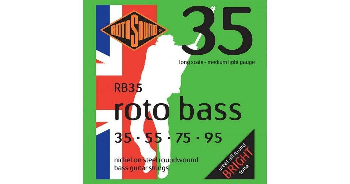 Rotosound RB35 Nickel Unsilked 35 55 75 95 Bass Guitar Strings 