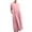 Pink, variant on Zhifulu Summer Beach Dress 2022 Summer Casual Dress for Women Crewneck Short Sleeve Solid Loose Shift Midi Sun Dress Vintage Cotton Linen Pocket Dresses